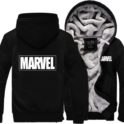 Captain America New Winter Jackets and Coats Marvel hoodie Hooded Thick Zipper Men Sweatshirts Free shipping MARVEL cosplay