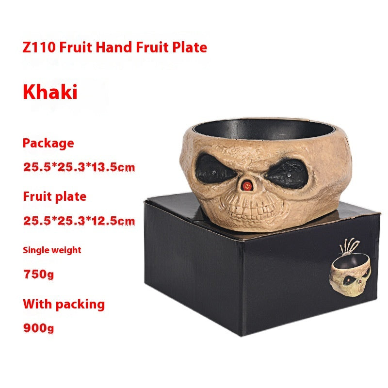 Halloween Candy Bowl with Motion-Activated Skeleton Hand