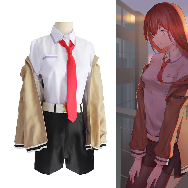 Steins Gate Cosplay Costume: Kurisu Makise Full Set