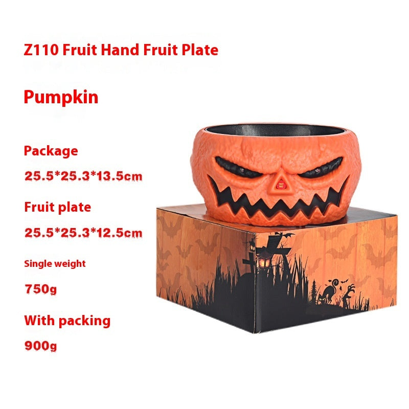 Halloween Candy Bowl with Motion-Activated Skeleton Hand
