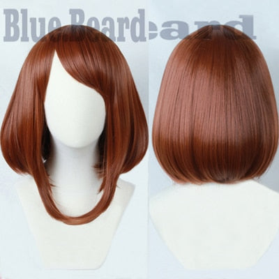 Academia Ochako Uraraka Short Brown Hair Cosplay Anime