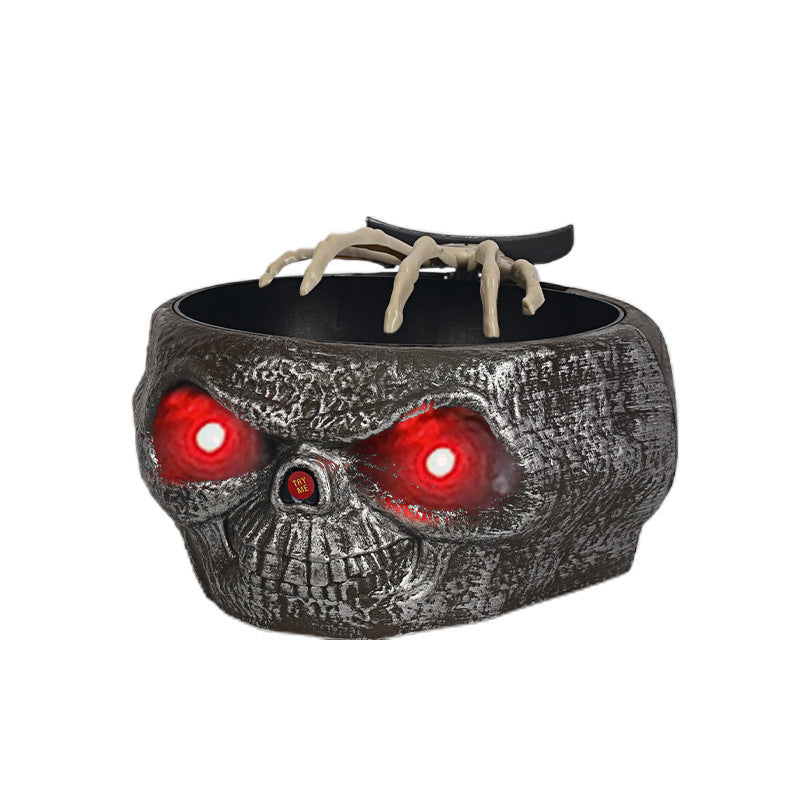 Halloween Candy Bowl with Motion-Activated Skeleton Hand