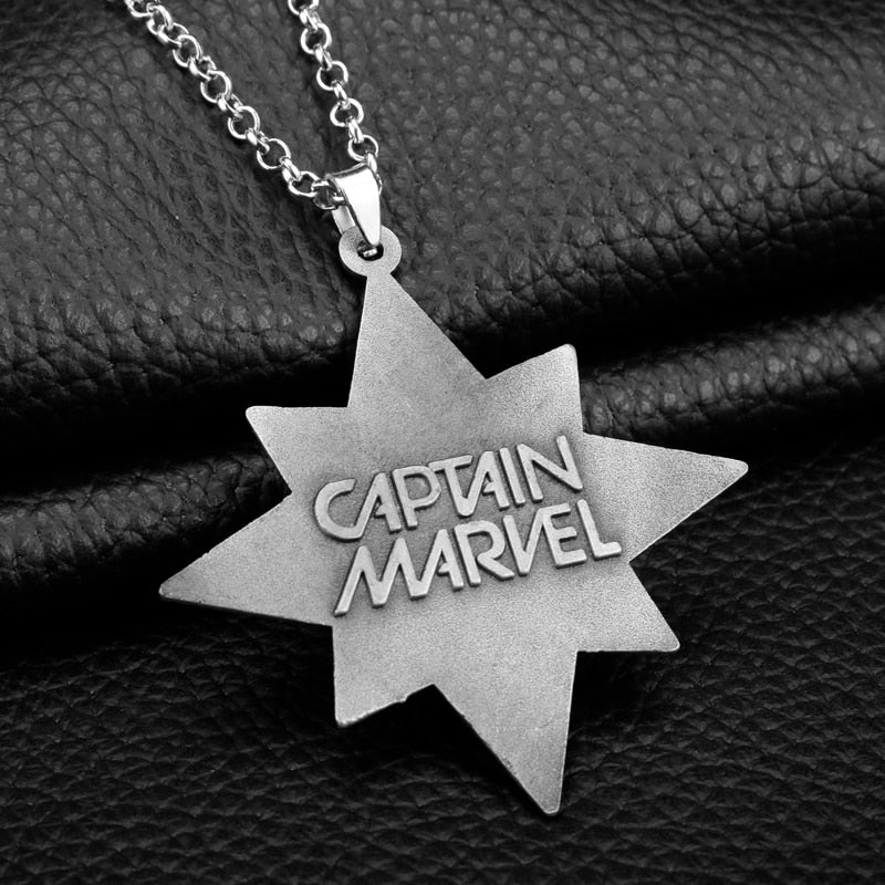 Marvel Necklace Gold Sliver Star Pendant Necklace Chain Movie Cosplay Accessories