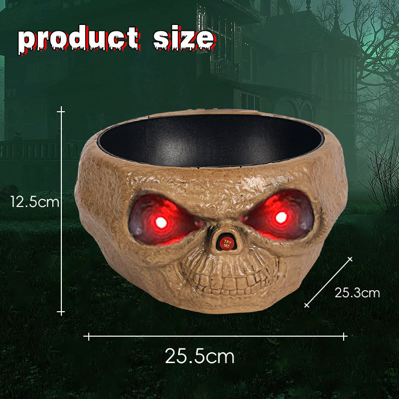 Halloween Candy Bowl with Motion-Activated Skeleton Hand