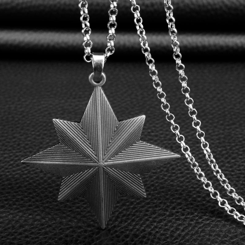 Marvel Necklace Gold Sliver Star Pendant Necklace Chain Movie Cosplay Accessories