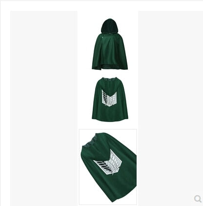Anime no Kyojin Cloak Cape Clothes Cosplay Costume Fantasia Attack on Titan Plus