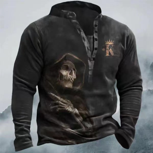 3D T-Shirt Digital Print Wolf Skull for Men