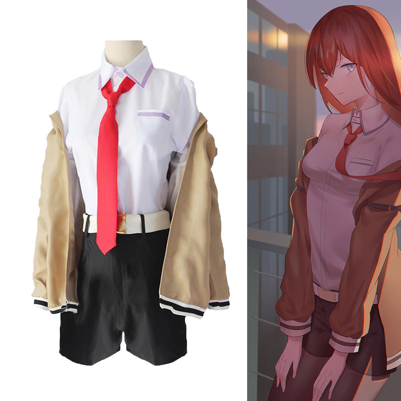 Steins Gate Cosplay Costume: Kurisu Makise Full Set