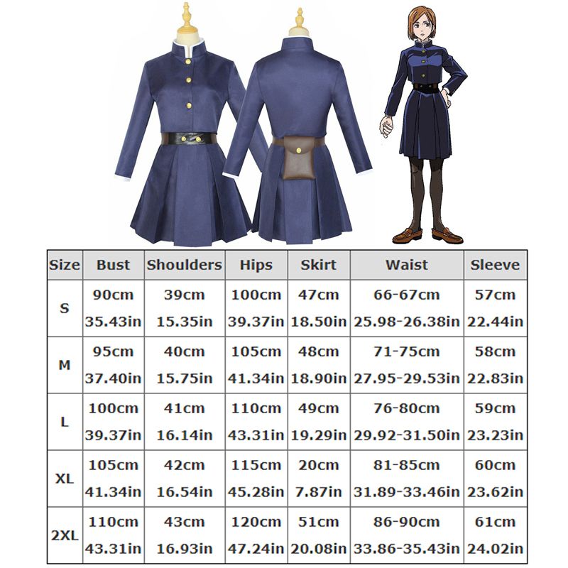 Jujutsu Kaisen Cosplay Costume Kugisaki Nobara  Dress Halloween Party