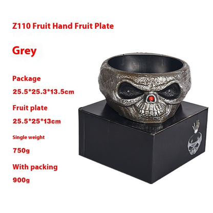 Halloween Candy Bowl with Motion-Activated Skeleton Hand