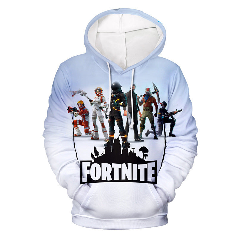 Drawstring 3D Digital Printing Fortnite Novelty Long Sleeve Christmas Cosplay Hoodie Sweatshirt