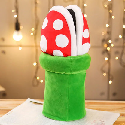Super Mario Bros Slippers Piranha Decoration Flower Cosplay Shoes Autumn&Winter Plush Slipper Christmas Gift Wholesale