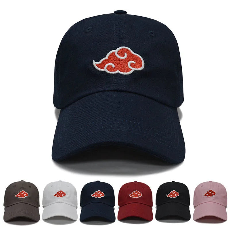 Cotton Japanese Anime Naruto Dad Hat Embroidery Baseball Caps Snapback Hats Red Clouds Visor Pein Cosplay