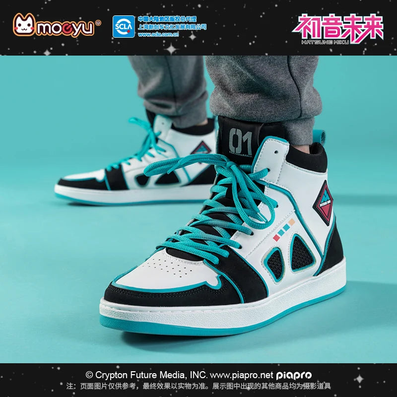 Moeyu Hatsune Miku Shoes for Men Vocaloid Cosplay Male Sneakers Women Tennis Sport Athletic Anime Figure Shoe Casual Shoes