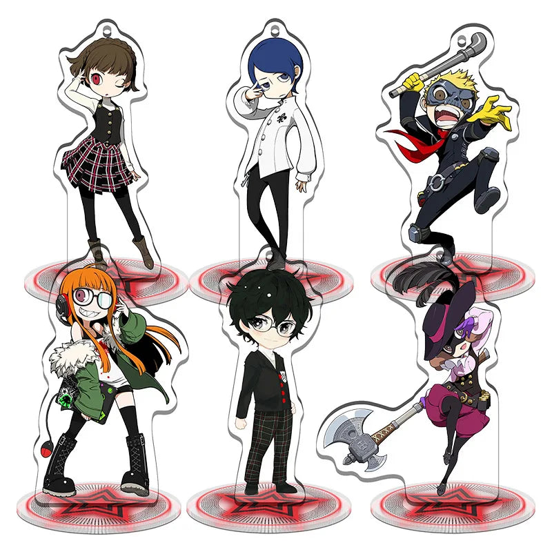 10cm Game Persona 5 Anime Acrylic Stand Model Plate Ren Amamiya Ryuji Sakamoto Anne Takamaki Action Figures Desk Decor Gift