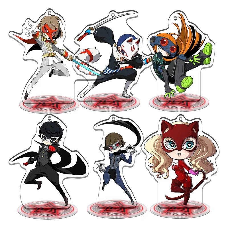10cm Game Persona 5 Anime Acrylic Stand Model Plate Ren Amamiya Ryuji Sakamoto Anne Takamaki Action Figures Desk Decor Gift